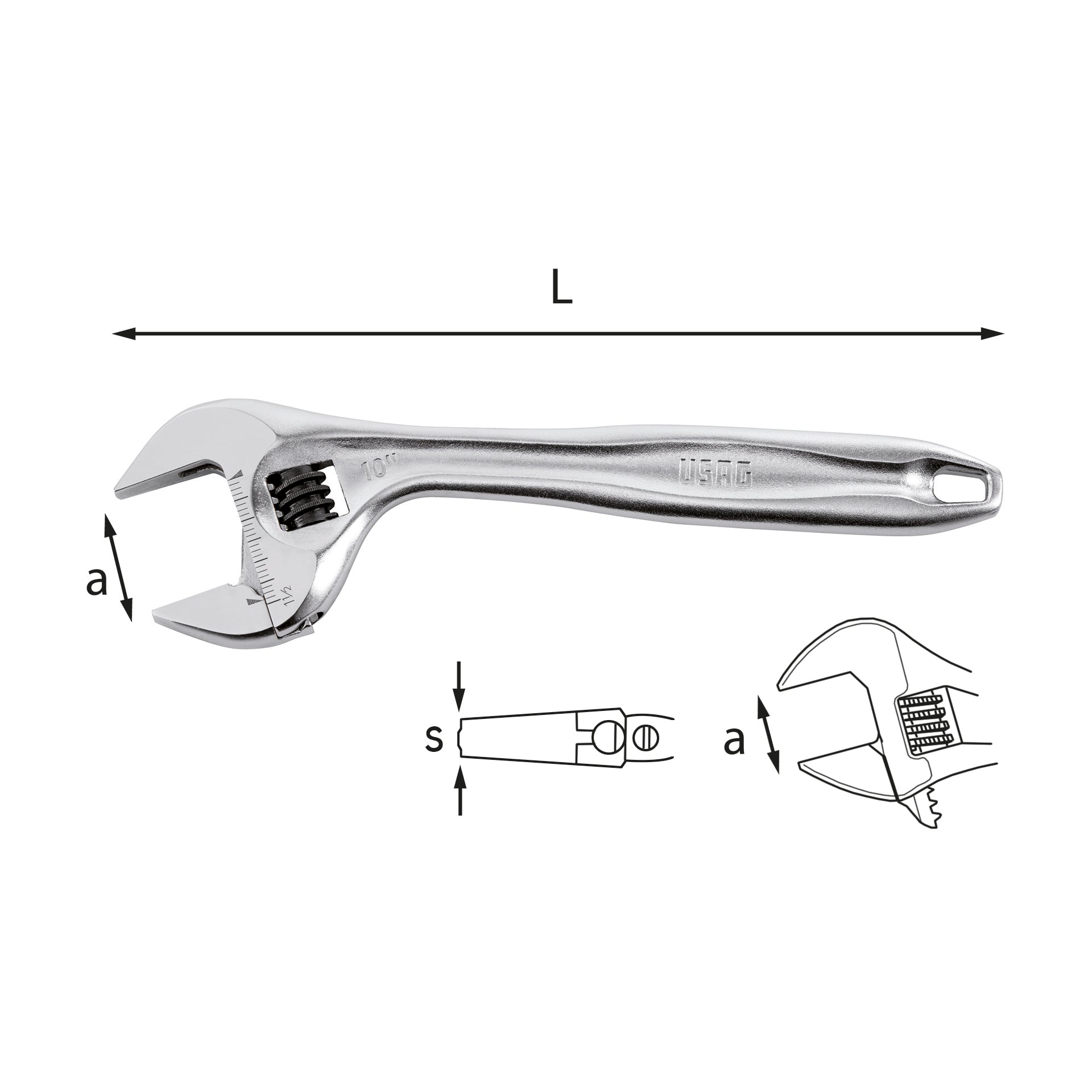 294 après J.-C. - Clés à molette à réglage rapide - Usag 294 après J.-C. - Clés à molette à réglage rapide - Usag